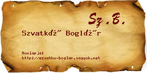 Szvatkó Boglár névjegykártya